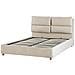Letto Matrimoniale Con Contenitore Velluto Beige 140 X 200 Cm Batilly - Foto miniatura 4