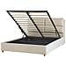 Letto Matrimoniale Con Contenitore Velluto Beige 140 X 200 Cm Batilly - Foto miniatura 6