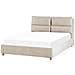 Letto Matrimoniale Con Contenitore Velluto Beige 140 X 200 Cm Batilly - Foto miniatura 7