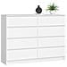 Cassettiera K140, 8 cassetti, 138x40x99 cm, Colore Bianco - Foto miniatura 1