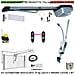 Porta Basculante 70 Kg Kit Automatismo Motore 220/24 V Da Soffitto Faro Antenna Selettore Binario Alluminio Catena Acc - Foto miniatura 1