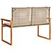 Panca Da Giardino Con Cuscino Beige Misto Polyrattan E Acacia - Foto miniatura 6