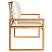 Panca Da Giardino Con Cuscino Beige Misto Polyrattan E Acacia - Foto miniatura 9