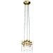 Lampadario Contemporaneo Brinley Acciaio Ottone Spazzolato 3 Luci E27 - Foto miniatura 1