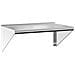 Mensola A Muro 75x45x31 Cm Argento In Acciaio Inossidabile - Foto miniatura 1