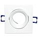 Porta Faretto A Incasso Supporto Quadrato Portafaretto Gu10 P20 Bianco - Foto miniatura 1