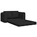 Divano Letto a Terra 2 in 1 Nero 148x71x83 cm Tessuto - Foto miniatura 5