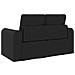 Divano Letto a Terra 2 in 1 Nero 148x71x83 cm Tessuto - Foto miniatura 8