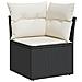 Set di Divani da Giardino  da 13 Pezzi con Cuscini Nero Polyrattan Acacia, Set di Mobili da Giardino  da 3 Pezzi con Cuscini Nero Polyrattan Acacia - Foto miniatura 5