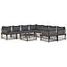 Set Divani da Giardino 9 pz con Cuscini Antracite in Polyrattan - Foto miniatura 1