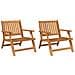 Sedie da Giardino 2 pz 76x67x73.5 cm Legno Massello di Acacia - Foto miniatura 1