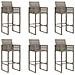 Set Bar da Giardino 7pz senza Cuscini Grigio Polyrattan Acacia - Foto miniatura 4