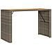 Set Bar da Giardino 7pz senza Cuscini Grigio Polyrattan Acacia - Foto miniatura 5