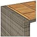 Set Bar da Giardino 7pz senza Cuscini Grigio Polyrattan Acacia - Foto miniatura 7