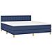 Letto a Molle con Materasso e LED Blu 180x200 cm in Tessuto - Foto miniatura 3