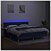 Letto a Molle con Materasso e LED Blu 180x200 cm in Tessuto - Foto miniatura 4