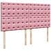 Struttura Letto Pouf con Materassi Rosa 160x200 cm Velluto - Foto miniatura 9