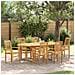 Set da Pranzo per Giardino 7 pcs Marrone 200 x 100 x 75 cm - Foto miniatura 2