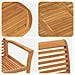 Set da Pranzo per Giardino 7 pcs Marrone 200 x 100 x 75 cm - Foto miniatura 9