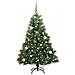Albero di Natale artificiale con 150 LED Verde 150 cm PE e PVC - Foto miniatura 3