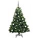Albero di Natale artificiale con 150 LED Verde 150 cm PE e PVC - Foto miniatura 5