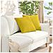 Cuscini da Divano 2 pcs Giallo 45 x 45 cm Tessuto in Cords - Foto miniatura 2