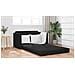 Divano letto 110cm Nero Velluto - Foto miniatura 4