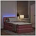 Letto con contenitore e LED con led Rosa 90 x 200 cm Velluto - Foto miniatura 5