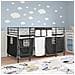 Struttura del Letto Loft per Bambini con Tendine Nero - Foto miniatura 3