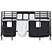 Struttura del Letto Loft per Bambini con Tendine Nero - Foto miniatura 6