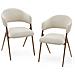 Set da 2 sedie da pranzo - design ergonomico e confortevole in stile vintage - Beige - Foto miniatura 1