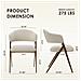 Set da 2 sedie da pranzo - design ergonomico e confortevole in stile vintage - Beige - Foto miniatura 2