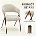 Set da 2 sedie da pranzo - design ergonomico e confortevole in stile vintage - Beige - Foto miniatura 3