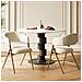 Set da 2 sedie da pranzo - design ergonomico e confortevole in stile vintage - Beige - Foto miniatura 6