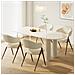 Set da 2 sedie da pranzo - design ergonomico e confortevole in stile vintage - Beige - Foto miniatura 7