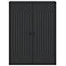 Mobiletto a muro Nero 66 x 34,5 x 90 cm Legno ingegnerizzato - Foto miniatura 3