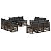 Set Divano da Giardino 12 pcs Grigio e Grigio Scuro polyrattan - Foto miniatura 1