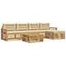 Set di divani da esterno 7 pcs Bianco e Beige Poliestere - Foto miniatura 1
