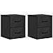 Mobiletto da notte a muro 2 pcs Nero 34,5 x 33 x 40 cm - Foto miniatura 1