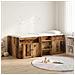 Struttura Letto Loft con Mobile con porta 3 pz Legno antico - Foto miniatura 2