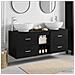 Set di mobili per il bagno 3 pz Nero 49,5 x 44,5 x 65 cm - Foto miniatura 2