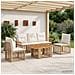 Set Divano da Giardino 6 pz Naturale e Bianco Crema polyrattan - Foto miniatura 3