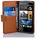 Cadorabo Custodia Compatibile Con Htc Desire 500 In Marrone Cioccolata - Coperchio Protettivo In Ecopelle Testurizzata E Tasca Per Carte Di Credito - Foto miniatura 1