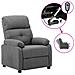 Poltrona Elettrica Reclinabile Grigio Chiaro in Tessuto - Foto miniatura 1