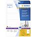 File labels white 192x61 InkPrint 100 pcs. , Bianco, Labels / pack - 100 pcs. Sheets / pack - 25 pcs, 192 x 61 mm, A4 sheets - Foto miniatura 1