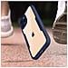 Cover Iphone 11 Pro Max Retro Plexiglass Fronte Polimero Rinforzata Bordo Blu - Foto miniatura 2