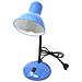 Lampada Da Tavolo Scrivania Braccio Snodabile Lumetto Porta Lampadina E27 Blu - Foto miniatura 2
