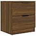 Comodini 2 Pz Rovere Marrone In Legno Multistrato - Foto miniatura 2