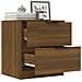 Comodini 2 Pz Rovere Marrone In Legno Multistrato - Foto miniatura 6