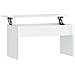 Tavolino Da Salotto Bianco 102x50,5x52,5cm In Legno Multistrato - Foto miniatura 2